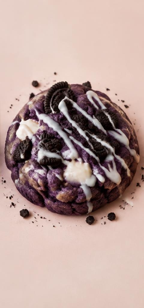 Stuffed ube Oreo cookie